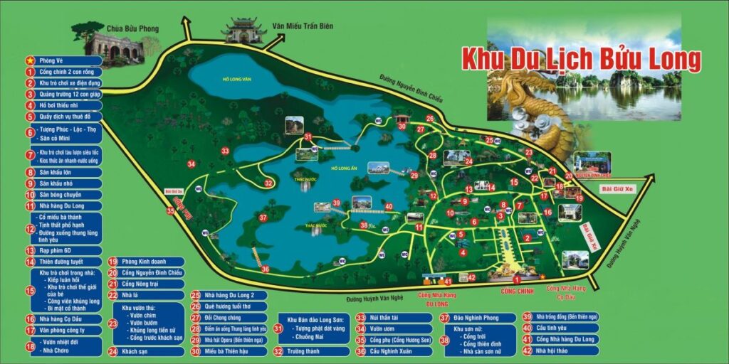Bản đồ khu du lịch Bửu Long