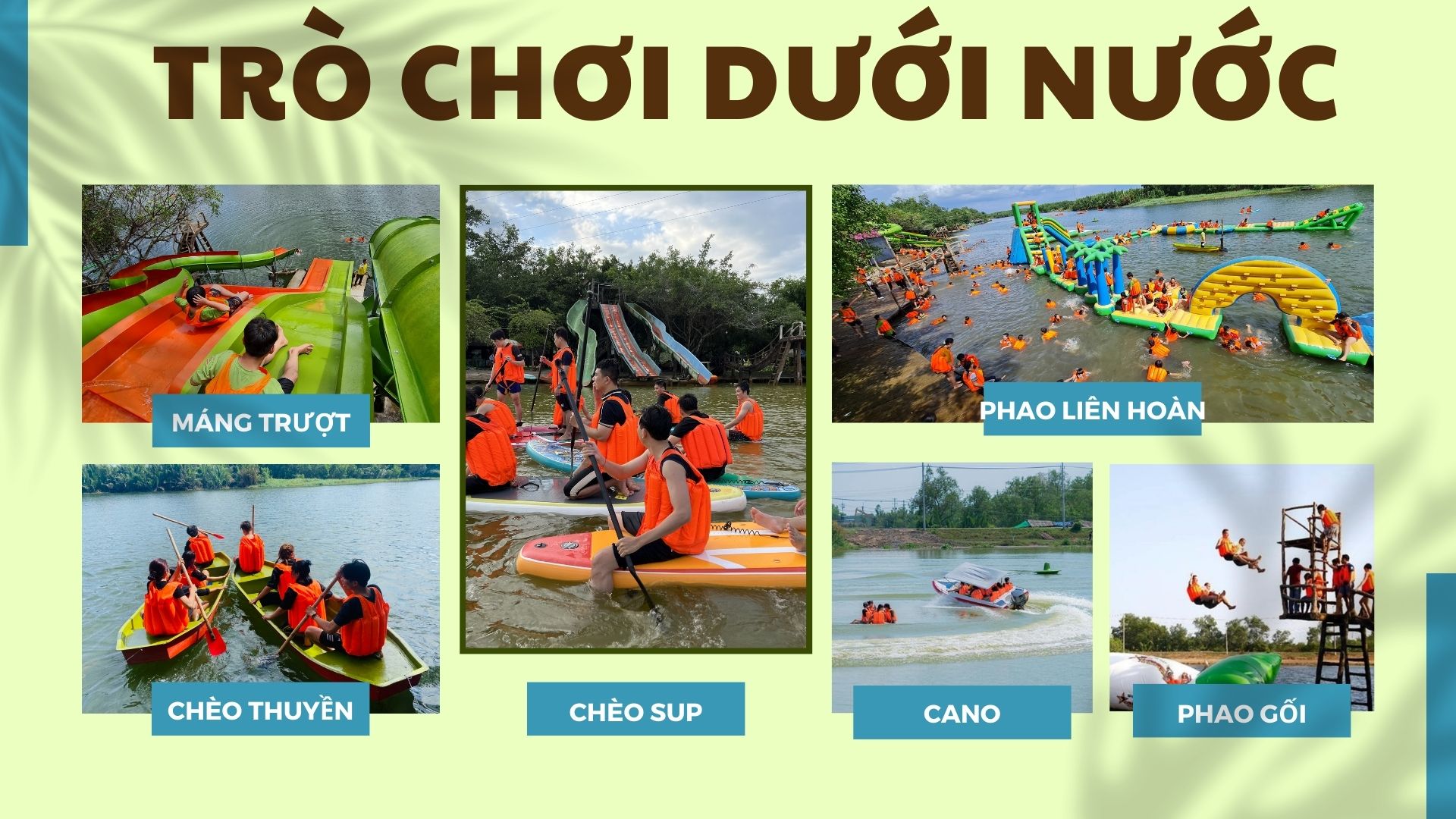 Tham gia các trò chơi dưới nước hấp dẫn