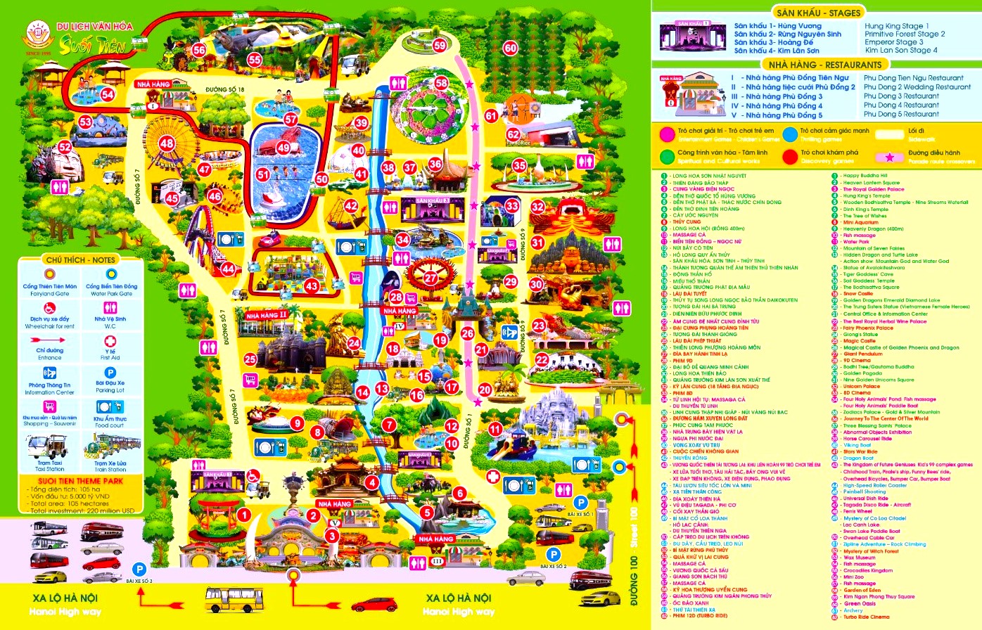 Bản đồ khu du lịch suối tiên