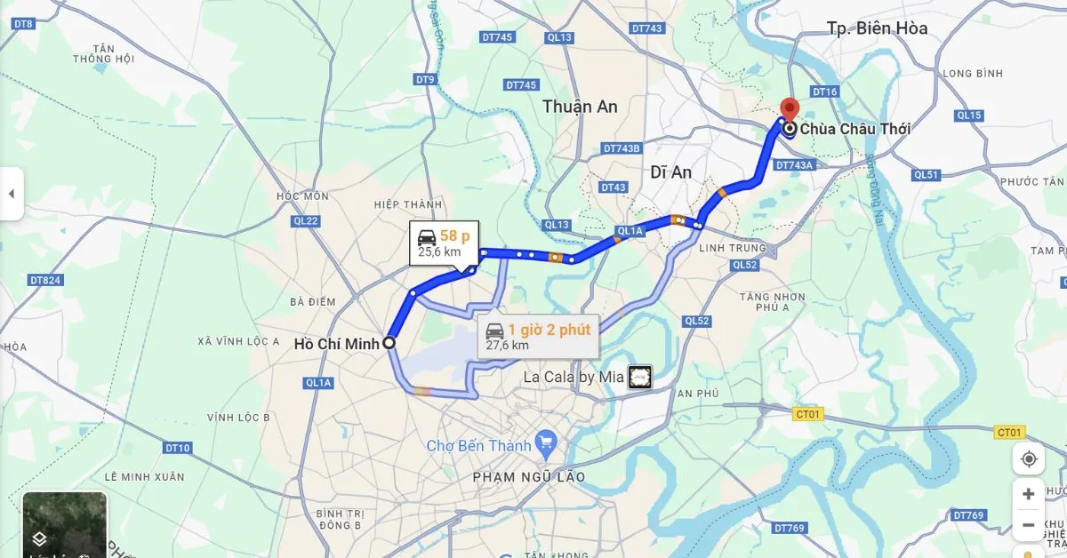 Địa chỉ của chùa Châu Thới