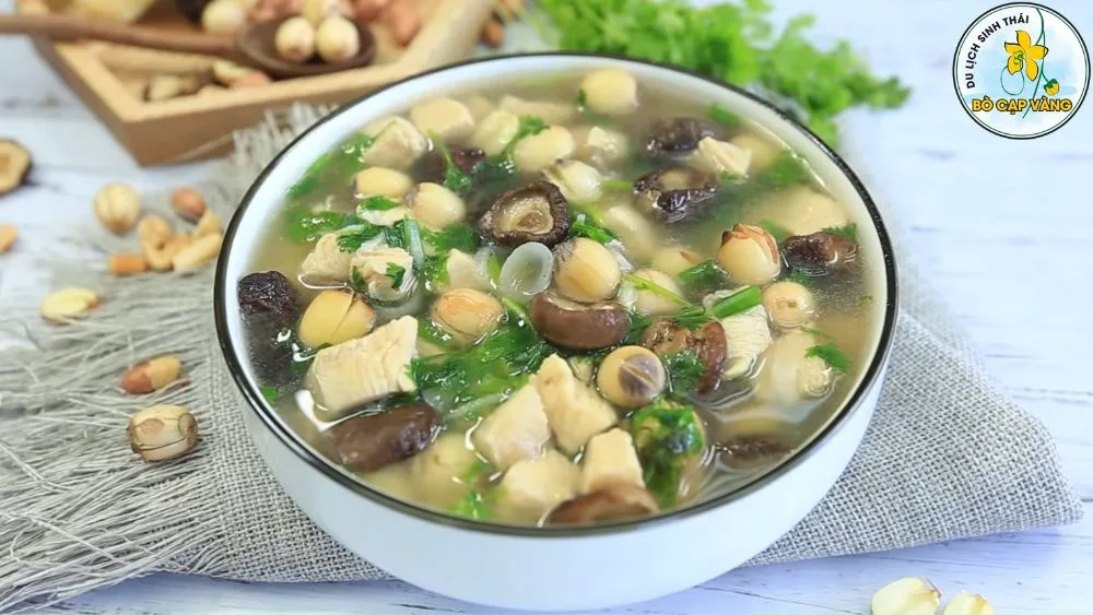 Canh nấm hạt sen