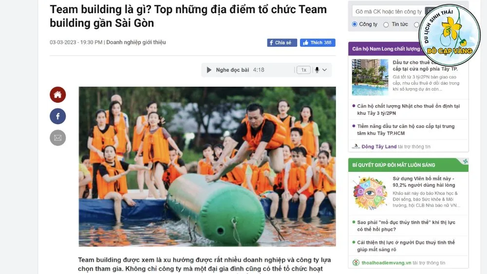 CAFEF.VN: Team building là gì? Top các địa điểm tổ chức Team building gần Sài Gòn