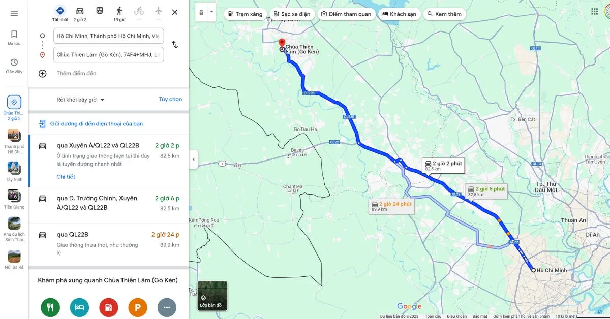 Cách di chuyển chùa Gò Kén