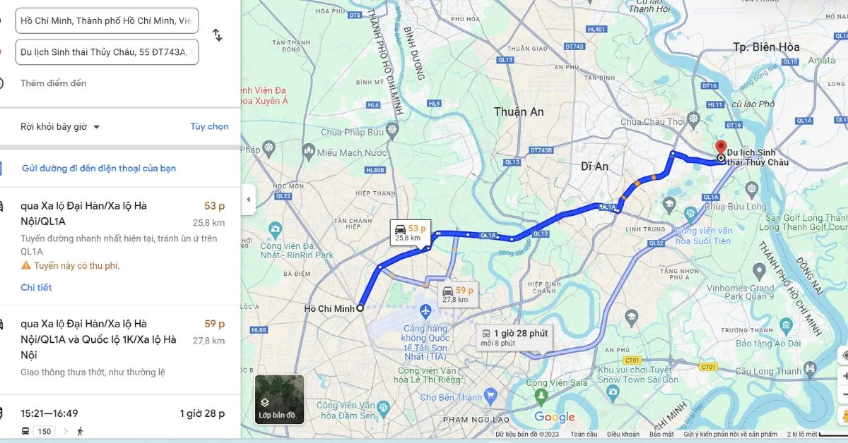 Địa chỉ của khu du lịch Thủy Châu