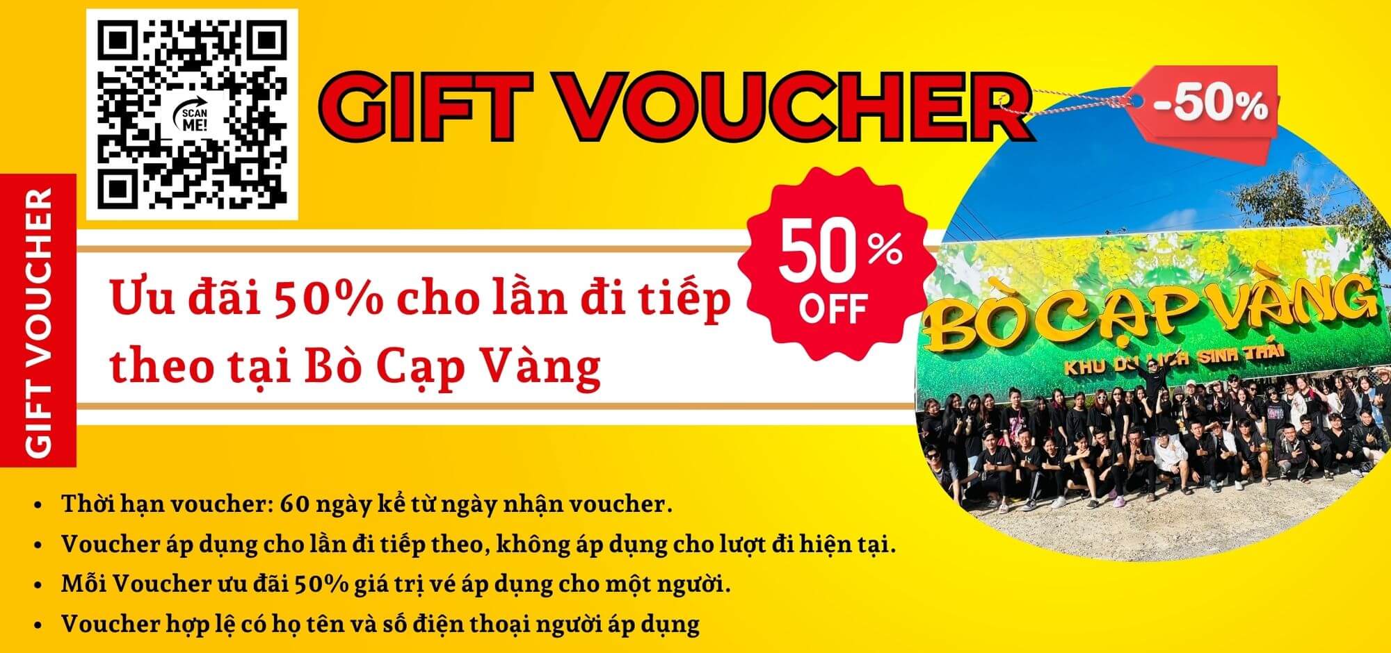 Voucher ưu đãi cho lần đi tiếp theo