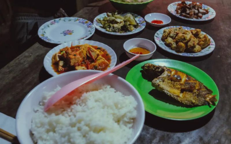 Kinh nghiệm du lịch Bàu Sấu Nam Cát Tiên hành trình vào rừng sâu 8 Bữa cơm dân giả, đảm bạc tại trạm kiểm lâm Bàu Sấu